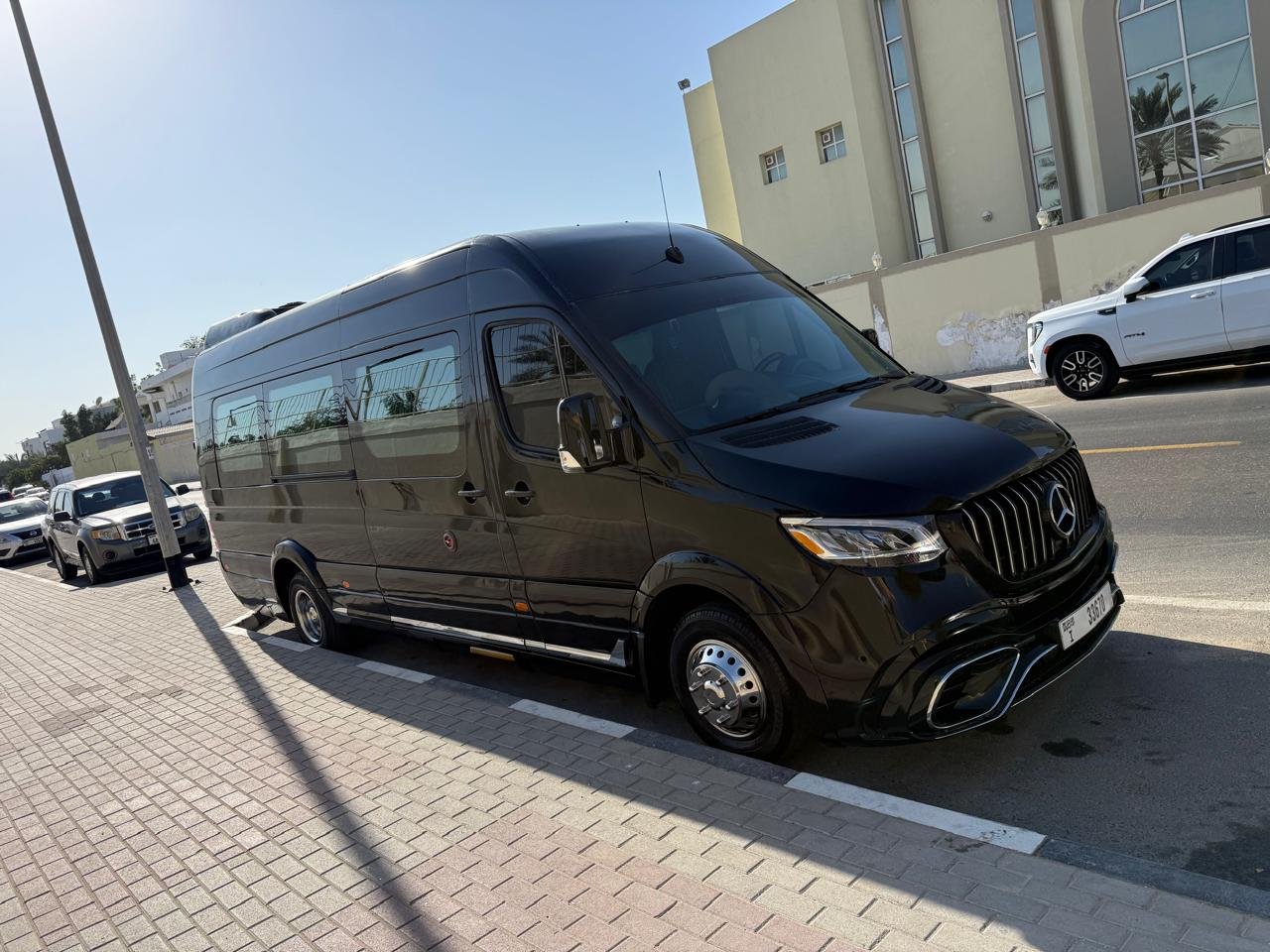 Mercedes 14 seater mini van rental Dubai